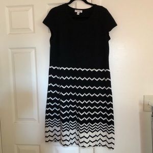 Round Neck Cap Sleeve Sweater Dress